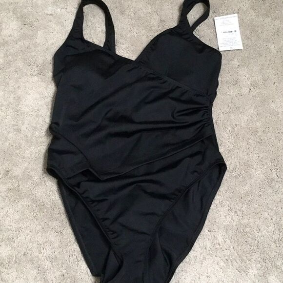 Wrap front slimming swimsuit. NWT - Picture 9 of 10